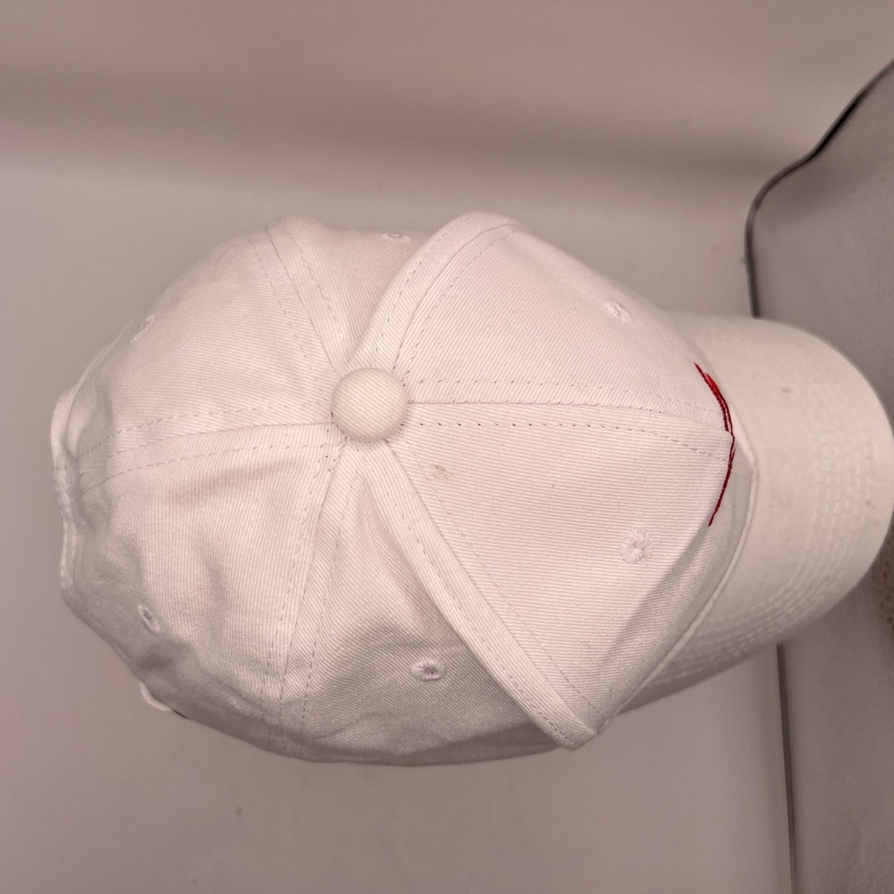 Tesla Baseball Cap White Red Embroidered Logo Adjustable Cotton Hat - Picture 6 of 9